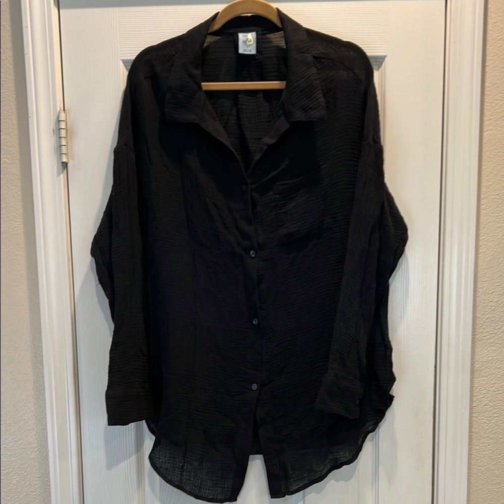 Women's Black Button Down Shirt